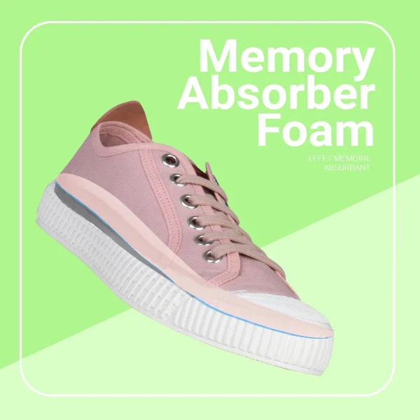 MiMaO ShopOnline BAMBA – Baskets Casual En Toile Pour Femme ROSE 8