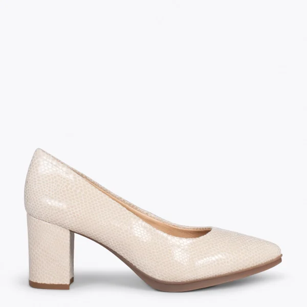MiMaO ShopOnline URBAN S ROYAL – Chaussures à Talon Moyen BEIGE 1