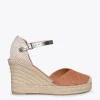 MiMaO ShopOnline CONIL – Espadrilles à Talon Haut En Lin ORANGE 22