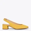 MiMaO ShopOnline URBAN LADY – Escarpins à Talon Moyen à Bride Arrière JAUNE 25