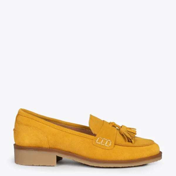 MiMaO ShopOnline CASTELLANO – Mocassins à Glands MOUTARDE 1
