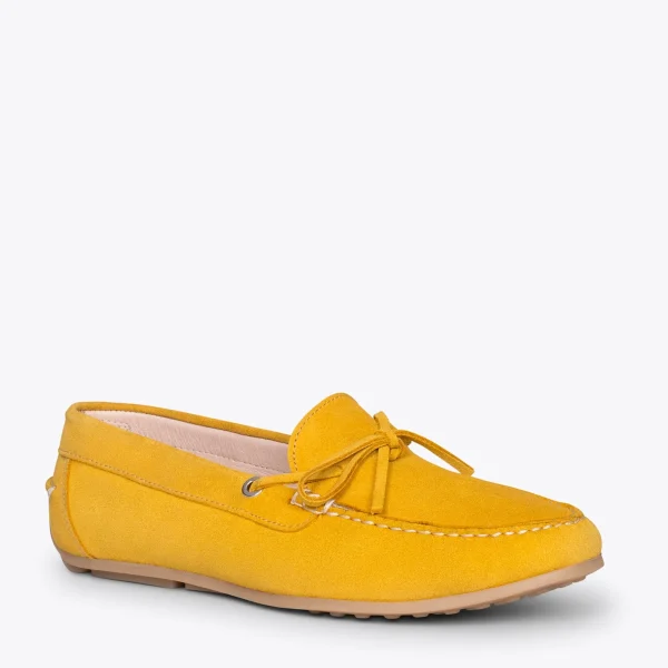 MiMaO ShopOnline BOUCLE – Mocassins Pour Femme à Semelle Amovible JAUNE 5