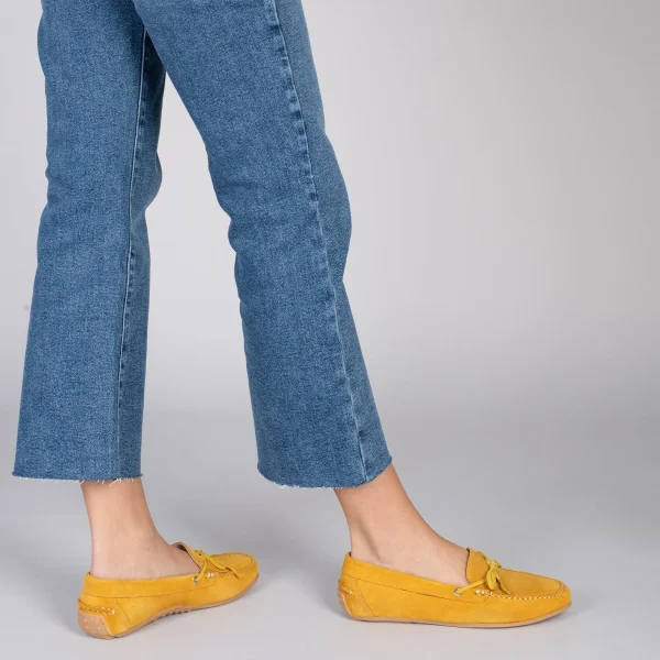 MiMaO ShopOnline BOUCLE – Mocassins Pour Femme à Semelle Amovible JAUNE 7