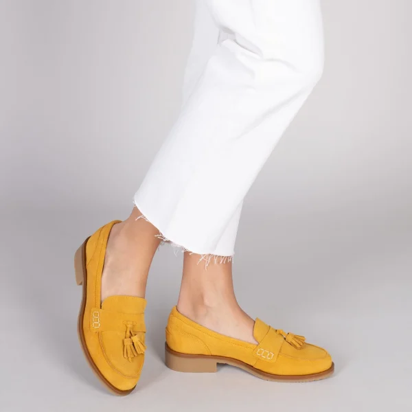 MiMaO ShopOnline CASTELLANO – Mocassins à Glands MOUTARDE 7