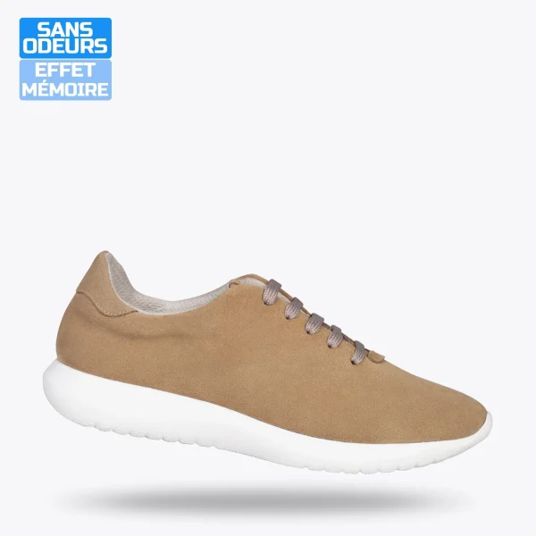 MiMaO ShopOnline WALK – Baskets Confortables Pour Femme SABLE 1