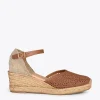 MiMaO ShopOnline MALDIVAS – Espadrilles Compensées En Cuir Nappa MARRON 22