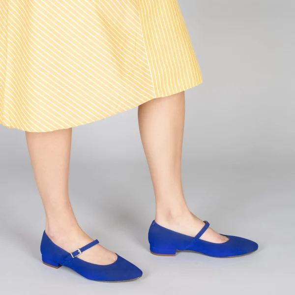 MiMaO ShopOnline BABIES – Ballerines à Bracelet BLEU ROI 7