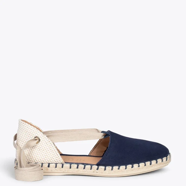 MiMaO ShopOnline ALGARVE – Espadrilles Plates Pour Femme BLEU MARINE 1
