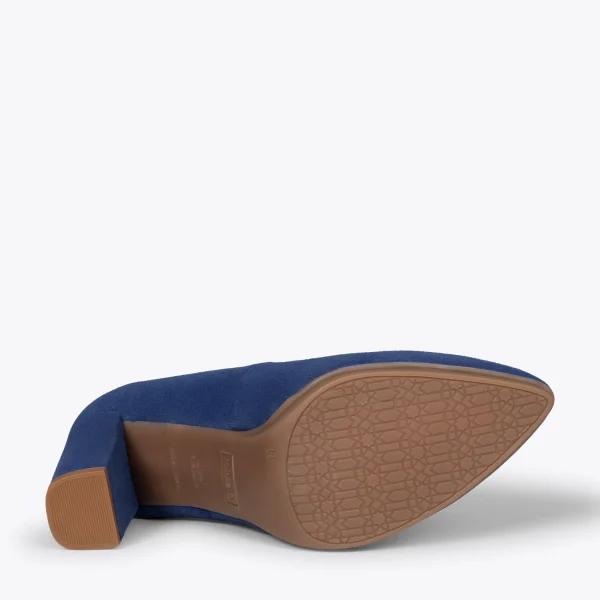 MiMaO ShopOnline URBAN – Chaussures à Talon Haut En Daim BLEU MARINE 6