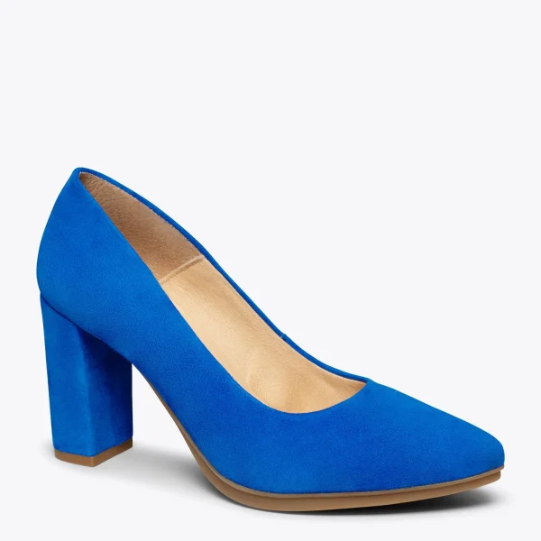 MiMaO ShopOnline URBAN – Chaussures à Talon Haut En Daim BLEU 5