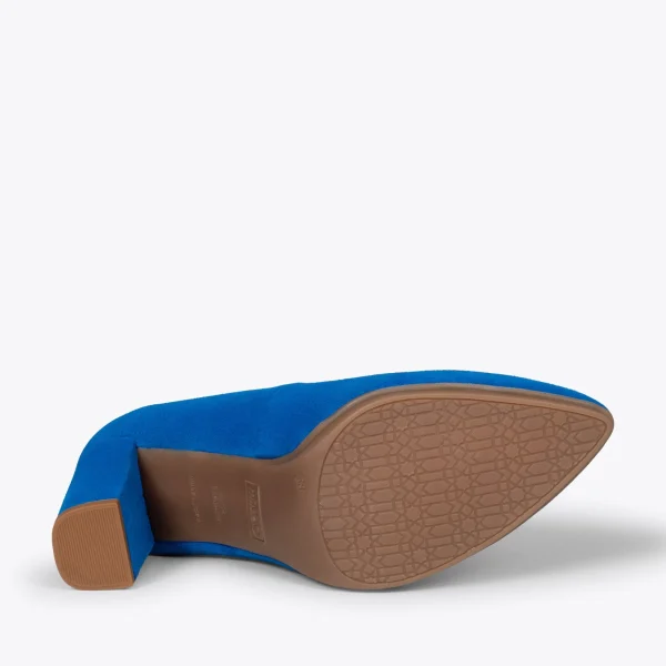 MiMaO ShopOnline URBAN – Chaussures à Talon Haut En Daim BLEU 6