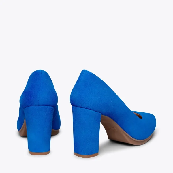 MiMaO ShopOnline URBAN – Chaussures à Talon Haut En Daim BLEU 4