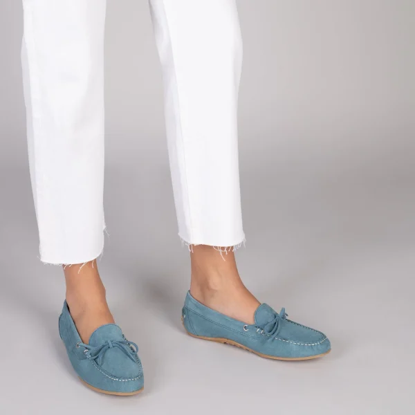 MiMaO ShopOnline BOUCLE – Mocassins Pour Femme à Semelle Amovible BLEU 7