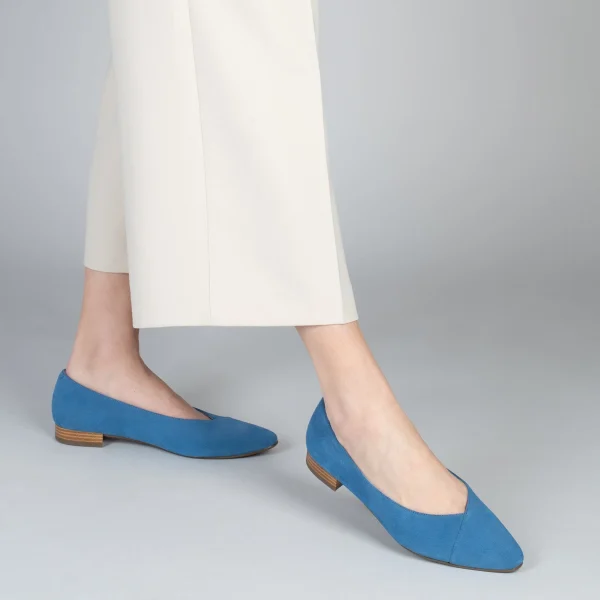 MiMaO ShopOnline MARIE – Chaussures à Talon Bas Et Bout Fin BLEU 7