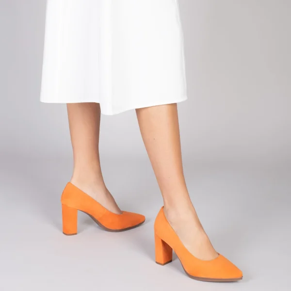 MiMaO ShopOnline URBAN – Chaussures à Talon Haut En Daim ORANGE 7