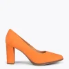MiMaO ShopOnline URBAN – Chaussures à Talon Haut En Daim ORANGE 23