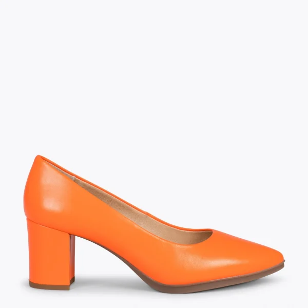 MiMaO ShopOnline URBAN S SOIRÉE – Chaussures à Talon Moyen En Cuir Nappa ORANGE 1