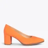 MiMaO ShopOnline URBAN S – Chaussures à Talon Moyen En Daim ORANGE 23