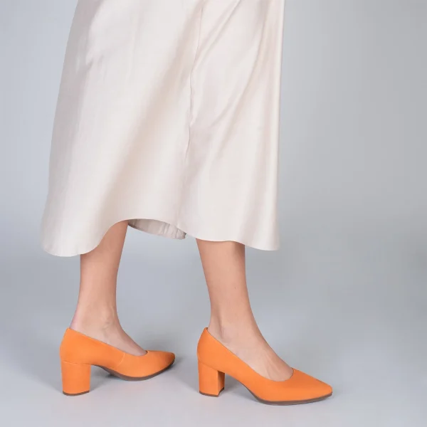 MiMaO ShopOnline URBAN S – Chaussures à Talon Moyen En Daim ORANGE 7