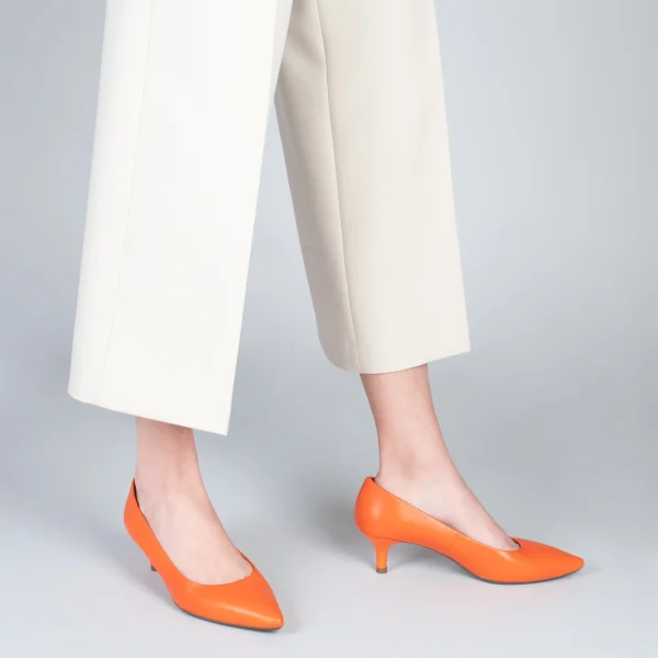 MiMaO ShopOnline URBAN KITTEN – Chaussures à Talon Kitten En Cuir Nappa ORANGE 7