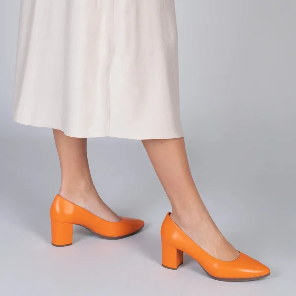 MiMaO ShopOnline URBAN S SOIRÉE – Chaussures à Talon Moyen En Cuir Nappa ORANGE 7