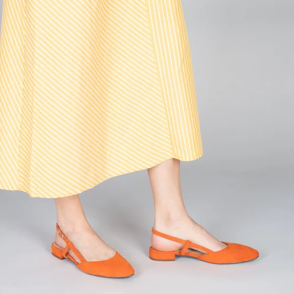 MiMaO ShopOnline BRUNCH – Chaussures à Talon Bas Et Bride Arrière ORANGE 7