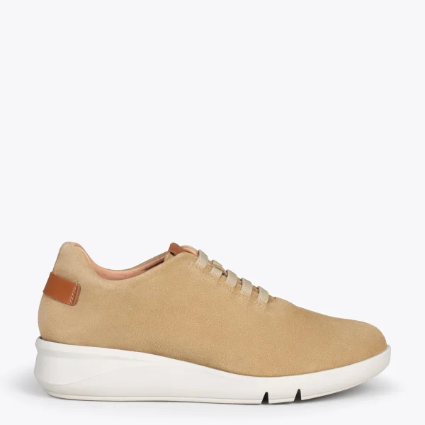 MiMaO ShopOnline FLY – Chaussures Décontractées à Talon Compensé BEIGE 1
