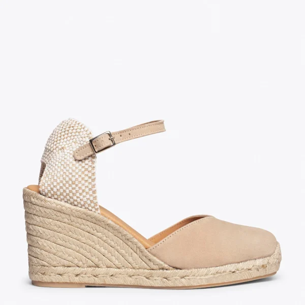 MiMaO ShopOnline NERJA – Espadrilles à Talon Haut BEIGE 1