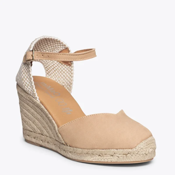 MiMaO ShopOnline NERJA – Espadrilles à Talon Haut BEIGE 5