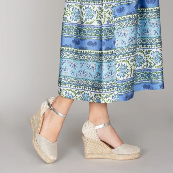 MiMaO ShopOnline CONIL – Espadrilles à Talon Haut En Lin BEIGE 7
