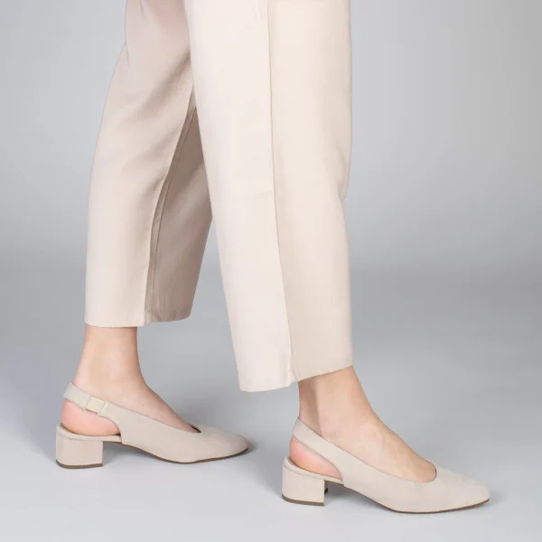 MiMaO ShopOnline URBAN LADY – Escarpins à Talon Moyen à Bride Arrière BEIGE 7