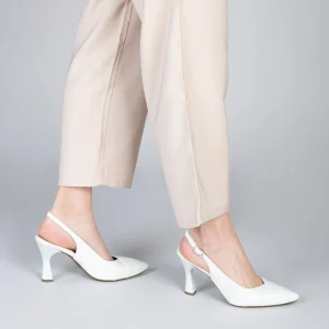 MiMaO ShopOnline GLAM À BRIDE ARRIÈRE – Chaussures à Talon En Cuir Nappa BLANC 19