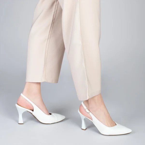 MiMaO ShopOnline GLAM À BRIDE ARRIÈRE – Chaussures à Talon En Cuir Nappa BLANC 7