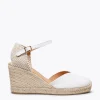 MiMaO ShopOnline NERJA VERNI – Espadrilles Compensées Talon Haut Avec Boucle BLANC 23