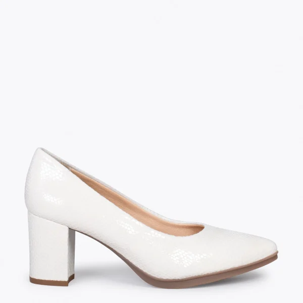 MiMaO ShopOnline URBAN S ROYAL – Chaussures à Talon Moyen BLANC 1