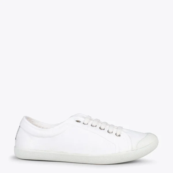 MiMaO ShopOnline BAOBAB – Tennis à Lacets En Toile De Coton De IO&GO BLANC 1