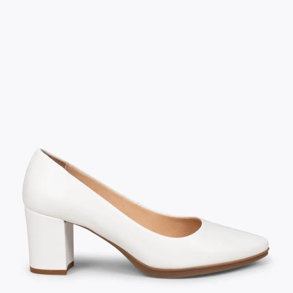 MiMaO ShopOnline URBAN S SOIRÉE – Chaussures à Talon Moyen En Cuir Nappa BLANC 1