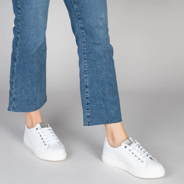 MiMaO ShopOnline SNEAKER – Baskets Casual Pour Femme BLANC-ARGENTÉ 7