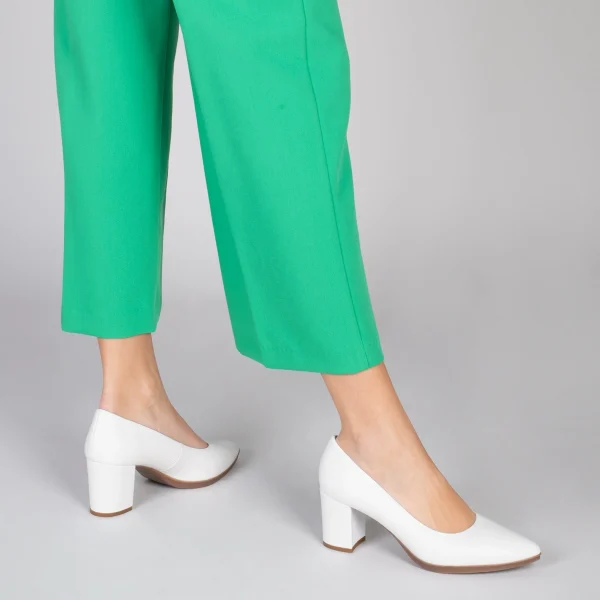 MiMaO ShopOnline URBAN S SOIRÉE – Chaussures à Talon Moyen En Cuir Nappa BLANC 7