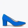 MiMaO ShopOnline URBAN S – Chaussures à Talon Moyen En Daim BLEU ROI 25