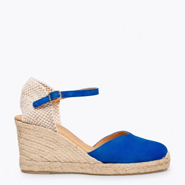 MiMaO ShopOnline NERJA – Espadrilles à Talon Haut BLEU ROI 1