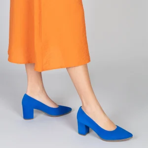 MiMaO ShopOnline URBAN S – Chaussures à Talon Moyen En Daim BLEU ROI 19