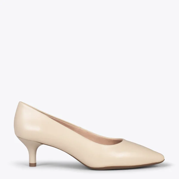 MiMaO ShopOnline URBAN KITTEN – Chaussures à Talon Kitten En Cuir Nappa BEIGE 1