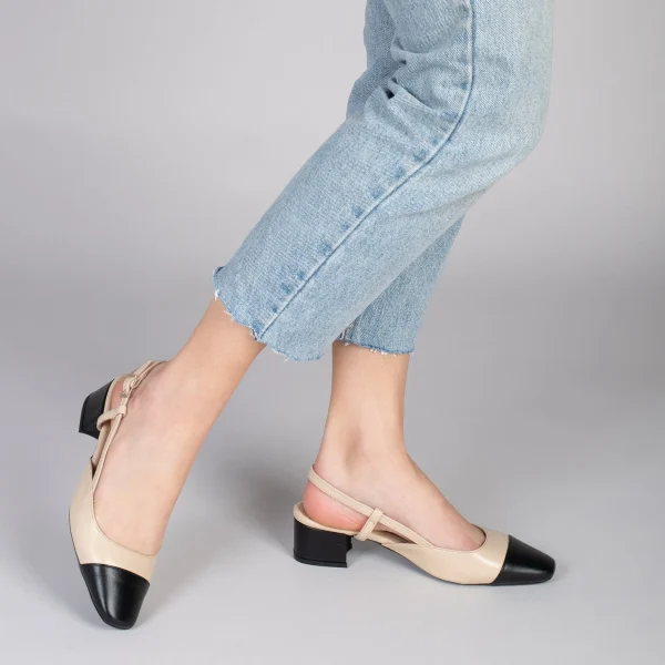 MiMaO ShopOnline AUDREY – Escarpin à Petit Talon BEIGE 7