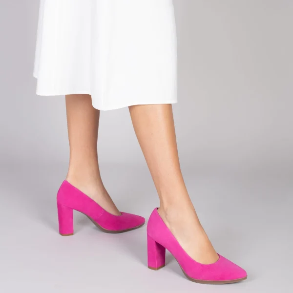 MiMaO ShopOnline URBAN – Chaussures à Talon Haut En Daim FUCHSIA 7