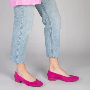 MiMaO ShopOnline URBAN XS – Chaussures à Talon Bas En Cuir Daim FUCHSIA 19