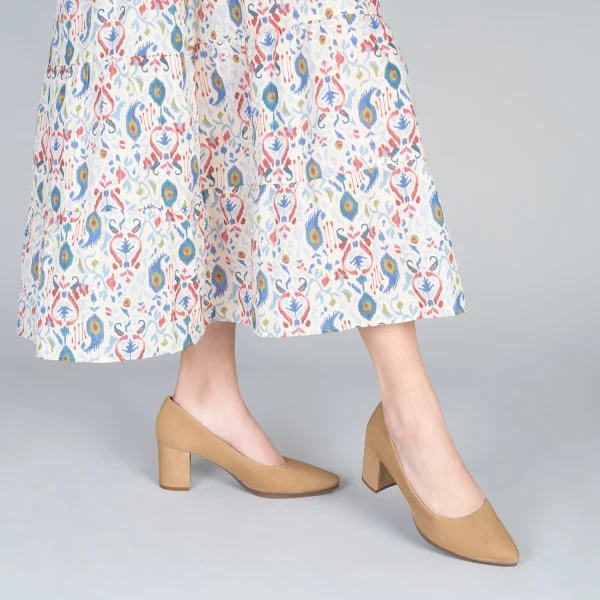 MiMaO ShopOnline URBAN S – Chaussures à Talon Moyen En Daim CAMEL 7