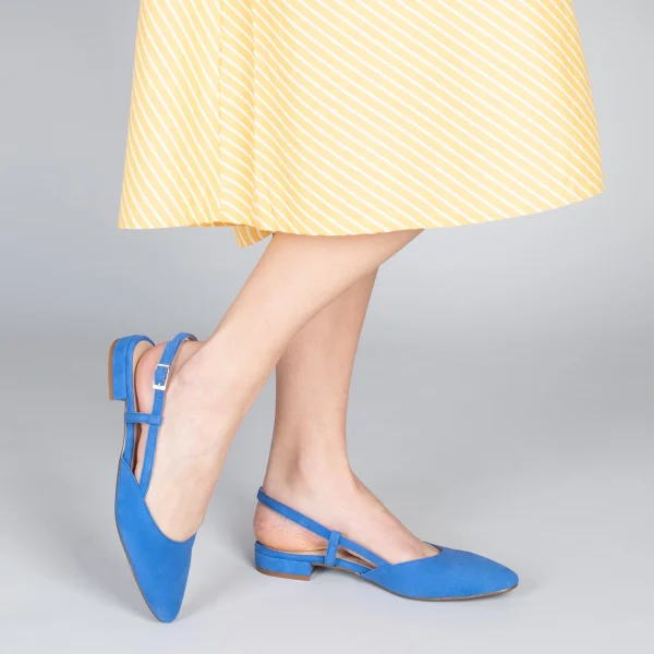 MiMaO ShopOnline BRUNCH – Chaussures à Talon Bas Et Bride Arrière BLEU 7