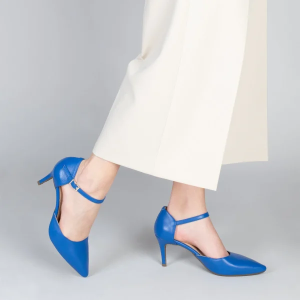 MiMaO ShopOnline DONNA – Chaussures De Soirée Confortables à Talon BLEU 7