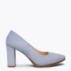 MiMaO ShopOnline URBAN – Chaussures à Talon Haut En Daim BLEU CIEL 23